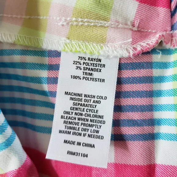 Crown & Ivy Multicolor Plaid Women's Skort - Picture 5 of 5